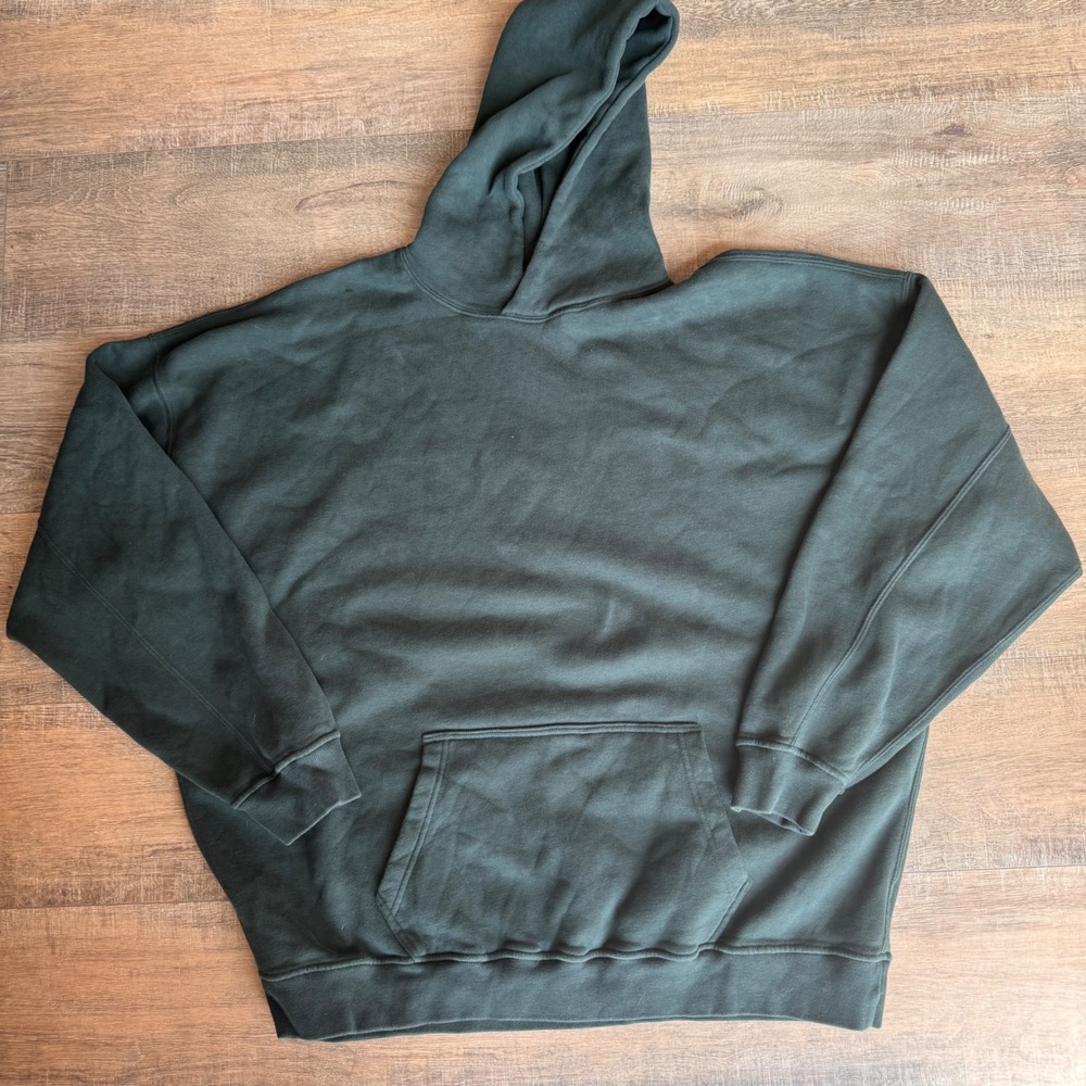 Abercrombie & Fitch Soft A&F Essentials Hoodie Dark Green XXL Tall Oversized
